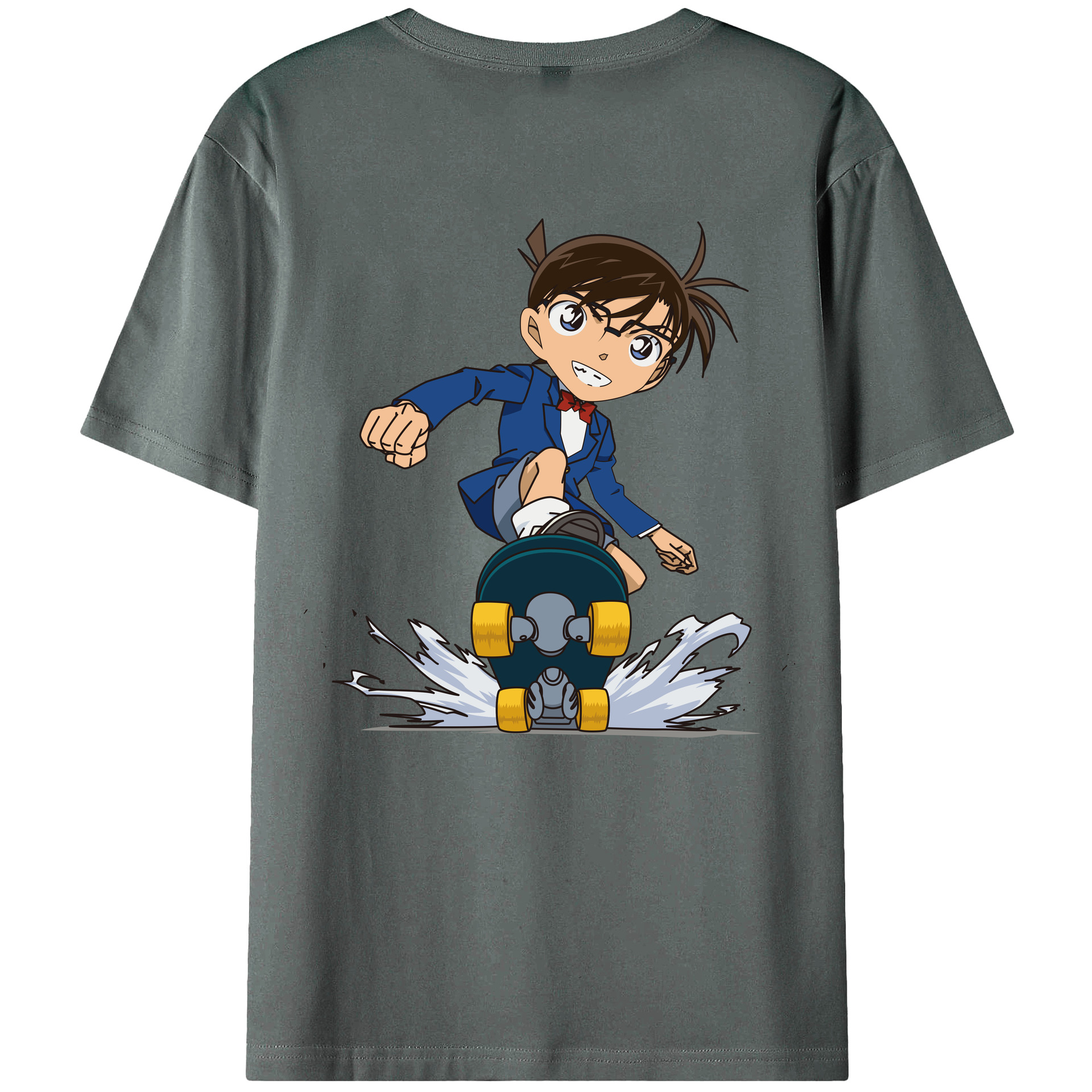 （画像用） 名探偵コナン 江戸川 コナン Detective Conan Conan Edogawa 綿100％半袖Tシャツ（背面プリント）